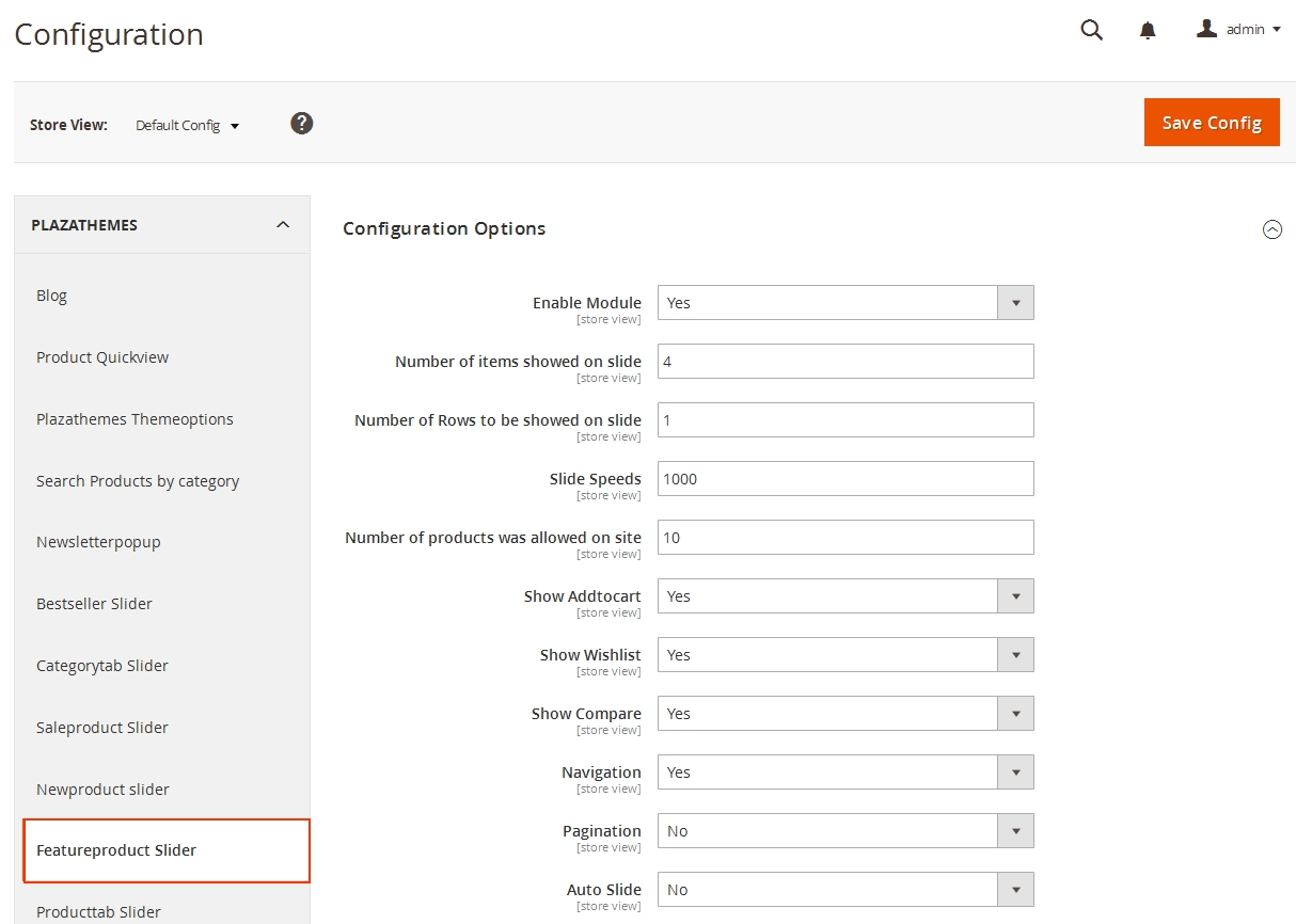 admin featured