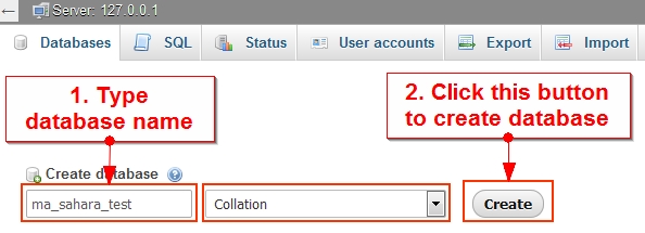 create database