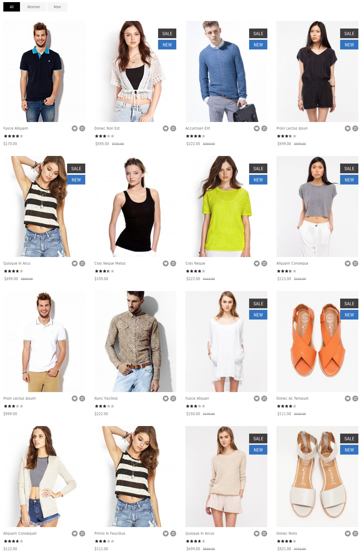 tab category slider